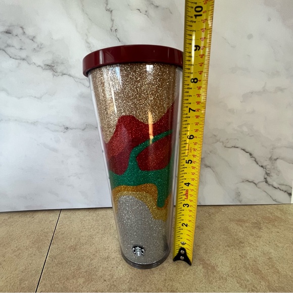 Starbucks 2018 Holiday Collection Flow Glitter Sand Acrylic Tumbler - Picture 7 of 7